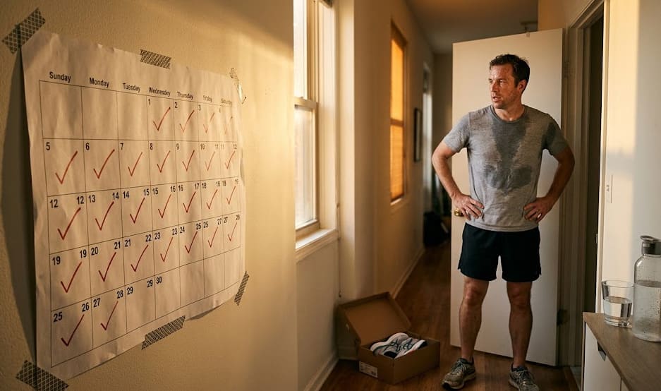 Coureur au lever du soleil défi 30 jours