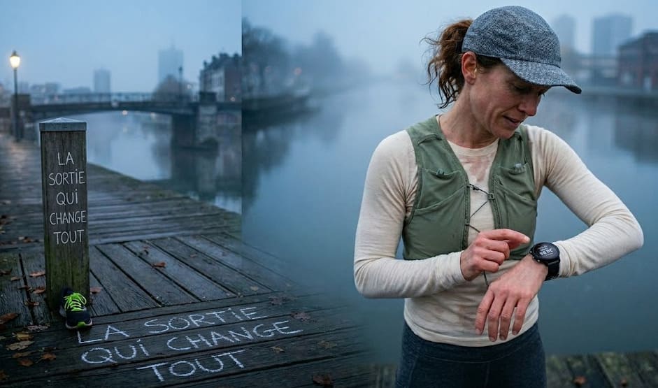 Coureur en préparation marathon — sortie longue en endurance fondamentale